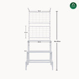 TrustBasket Eden Plant Stand with 3-Tier Shelves, Trellis for Climbing Plants