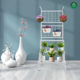 TrustBasket Eden Plant Stand with 3-Tier Shelves, Trellis for Climbing Plants