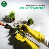Gloves - 14 Inch Long & Very Thick, Heavy Duty Latex Rubber Gardening glove