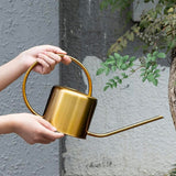 Metal Watering Can Antique Gold 1.5 Liter