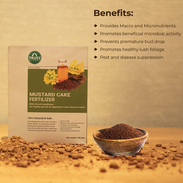 mustard cake fertilizer for plants TrustBasket Mustard Cake Fertilizer
