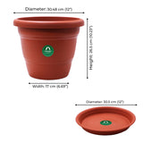 Round Pot with Saucer