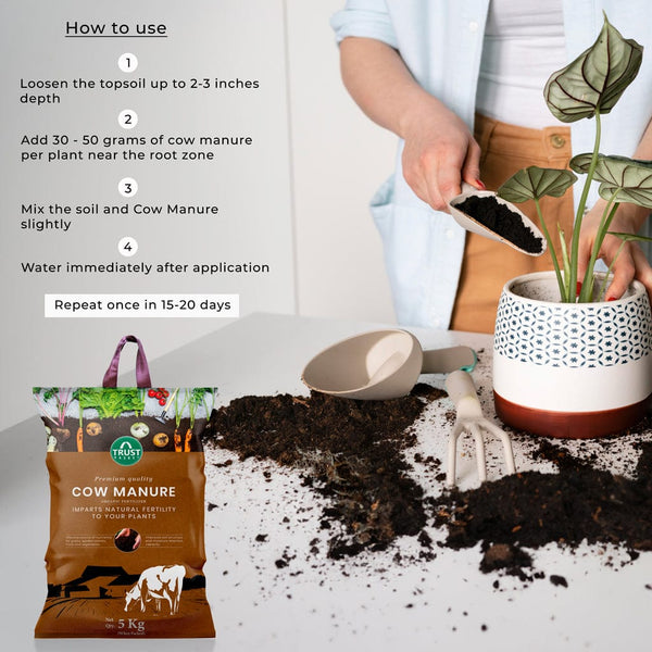 is cow manure good for potted plants TrustBasket Cow Manure for Plant
