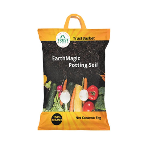 Mega Year End Sale - Bestsellers - TrustBasket Enriched Organic Earth Magic Potting Soil Mix with Required Fertilizers for Plants