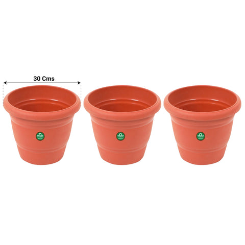 All Pots & Planters - UV Treated Plastic Round Pots - 12 Inches