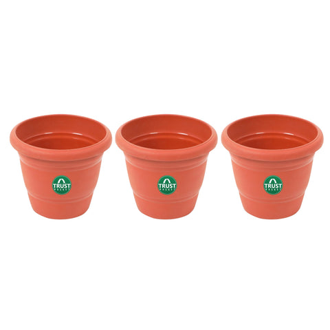 Best Plastic Flower Pot in India - UV Treated Plastic Round Pots - 14 Inches