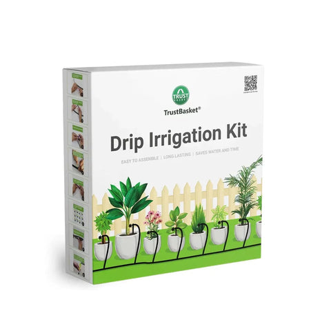Garden Watering Equipments - TrustBasket Drip Irrigation Garden Watering Kit for 100 Plants