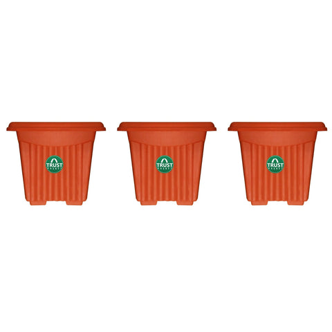 Plastic Plant Pots India - UV Treated Square Plastic Planter (6 inches)