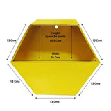 Hexagon Wall Planters (Yellow, Ivory and Magenta) - Set of 3