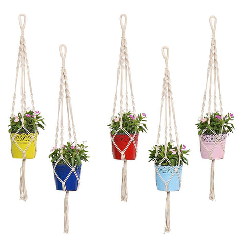 BEST COLOURFUL PLANT POTS - TrustBasket Lace Planter with Contemporary Hanger