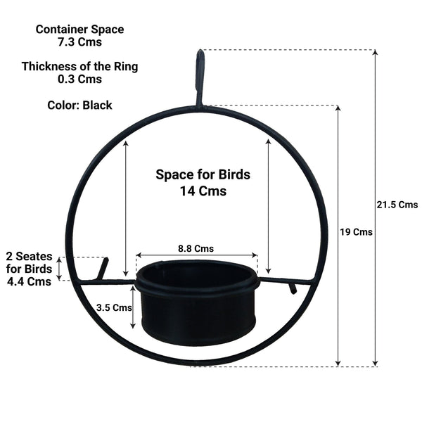 Bird Feeder Garden Bird Feeder,Hanging Metal Feeder for balcony home