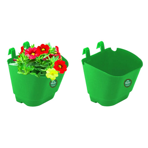 Plastic garden Pots - VERTICAL GARDENING POUCHES(Small) - Green