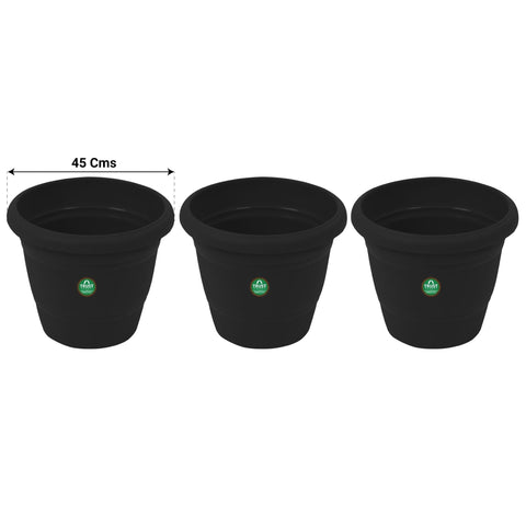 LARGE SIZE GARDEN POTS & PLANTERS ONLINE - UV Treated Plastic Round Pot - 18 inches