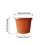 Bhuvi Round plastic pots 16