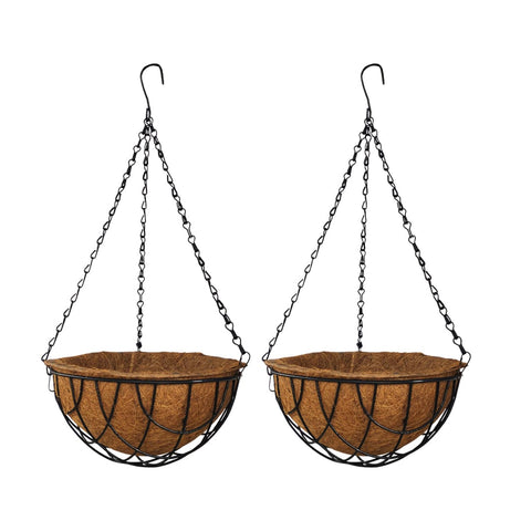 Metal Garden Planters - Coir Hanging Basket