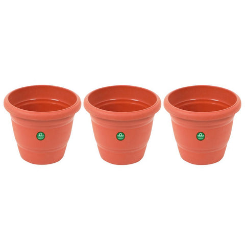 UV Treated Plastic Round Pots - 10 Inches