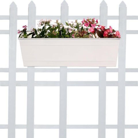 TrustBasket Offers And Promotions - TrustBasket Rectangular Railing Planter - Ivory (18 Inch)