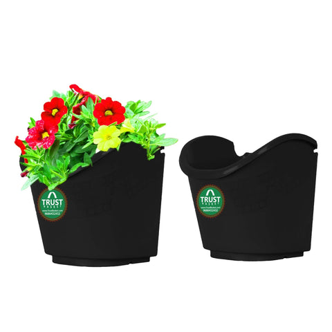 Plastic Plant Pots India - Vertical Gardening Pouches (Black) - Extra Large