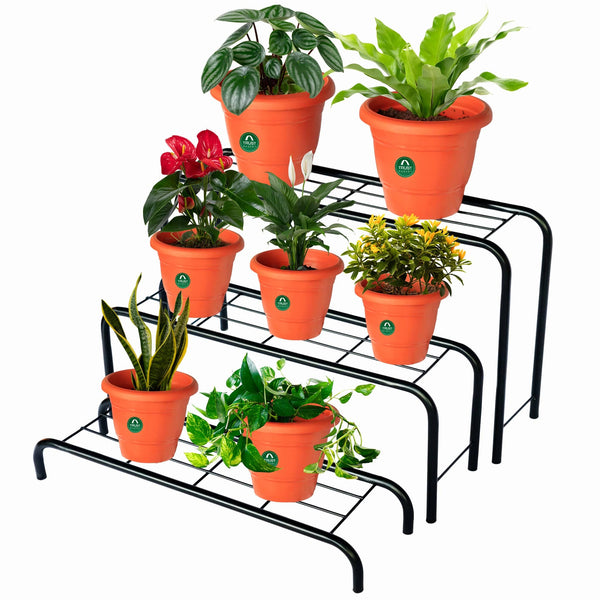 TrustBasket 3 Step Stand for Multiple Plants and Pots Stand