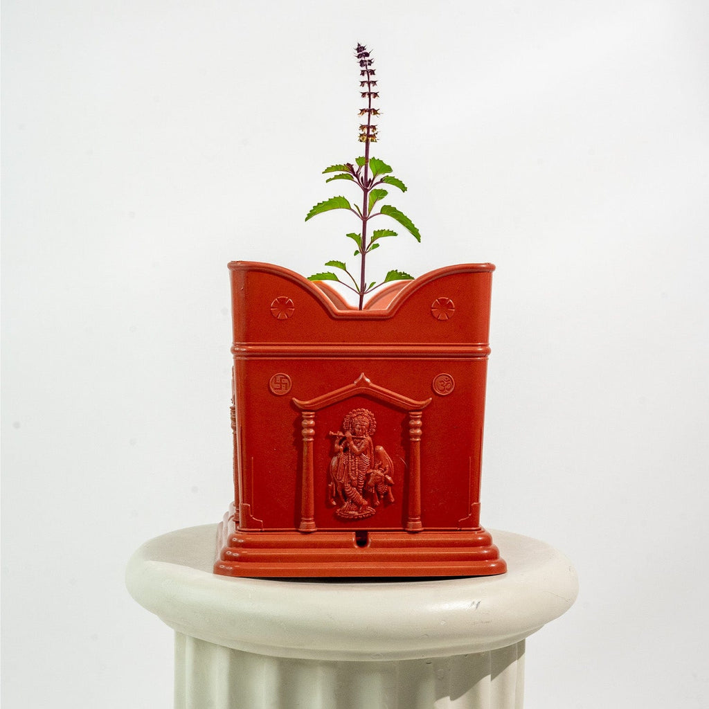 tulsi plant pot online Tulsi Pot – 8 inches PPE Material – TrustBasket