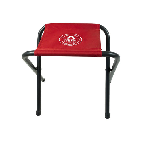 Red Camping Stool | Foldable Chair for Travelling | Portable Seating for Home