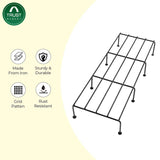 TrustBasket Indigo Anti Rust Metal Plant Stand + HDPE Round Grow Bags (Set of 5) - 15"
