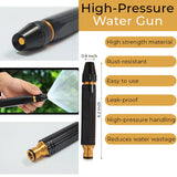 TrustBasket Plastic Water Spray Gun Nozzle for ½ inch Hose Pipe | High Pressure Nozzle Water Gun | For Gardening, Bike & Car Wash, Window Cleaning, Pet Bathing, Decks