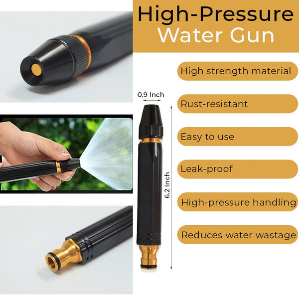 TrustBasket Plastic Water Spray Gun Nozzle for ½ inch Hose Pipe High