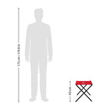 Red Camping Stool | Foldable Chair for Travelling | Portable Seating for Home