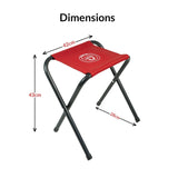 Red Camping Stool | Foldable Chair for Travelling | Portable Seating for Home