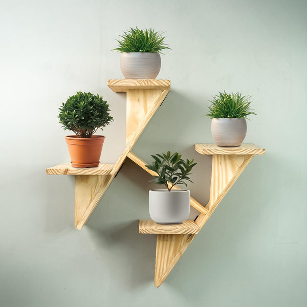 Floater Plant Stand 4-Tier Wood Plant Stand for Home Decor