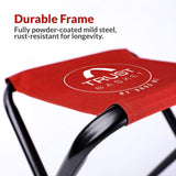 Red Camping Stool | Foldable Chair for Travelling | Portable Seating for Home