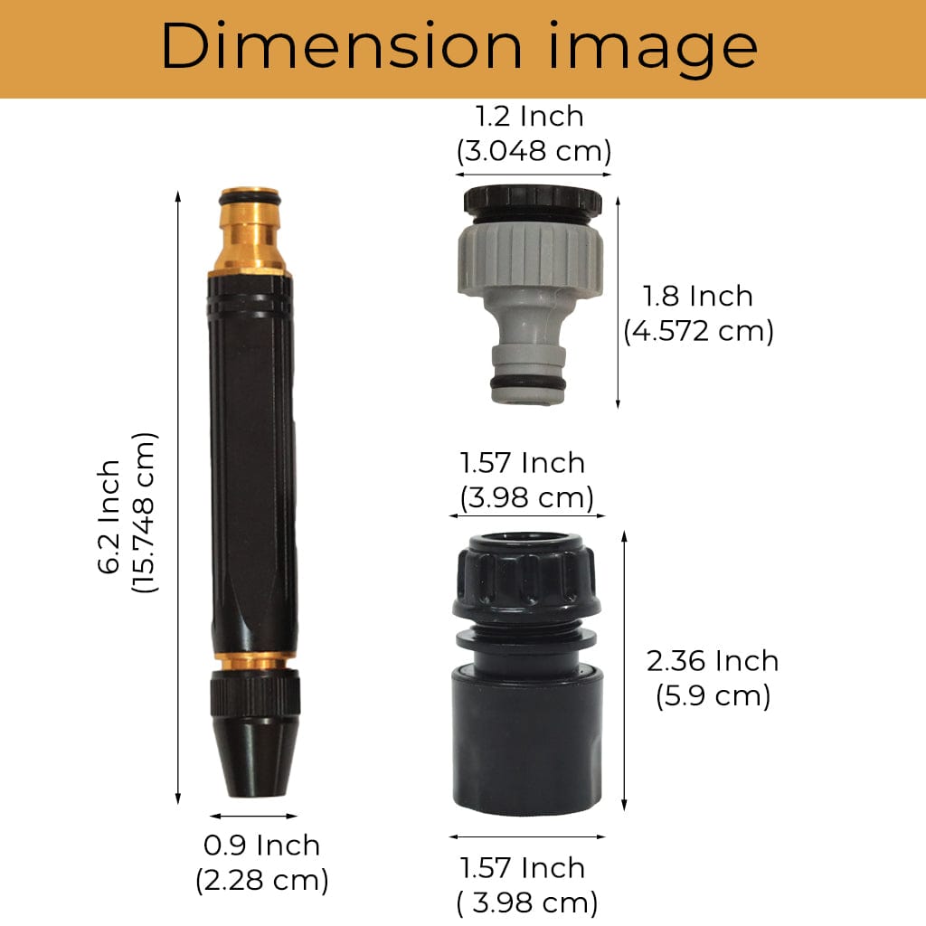 TrustBasket Plastic Water Spray Gun Nozzle for ½ inch Hose Pipe High