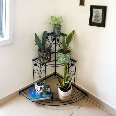 TrustBasket Corner Stand Stair-Step Style flower pot stand for Garden Balcony Indoor Outdoor
