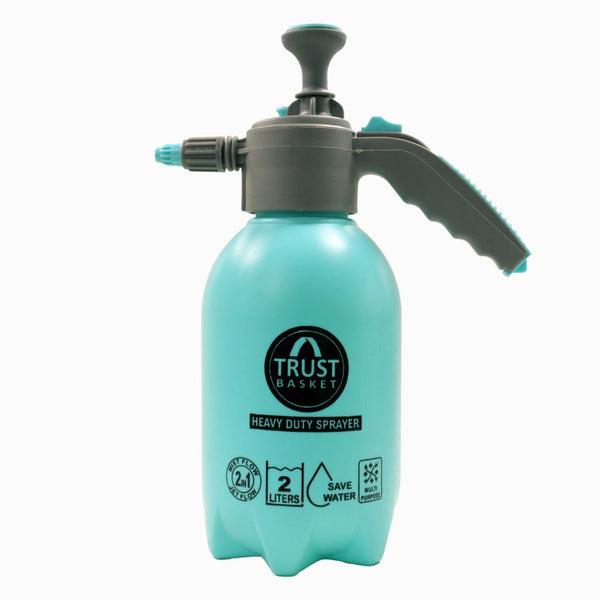 TrustBasket Premium Pressure Sprayer 2 Litre (Aqua Blue) | Pressure Spray Bottle for Plants | Gardening Water Pump Sprayer | Plant Spray Bottle for Garden | Spray Bottles for Gardening,