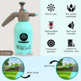 TrustBasket Premium Pressure Sprayer 2 Litre (Aqua Blue) | Pressure Spray Bottle for Plants | Gardening Water Pump Sprayer | Plant Spray Bottle for Garden | Spray Bottles for Gardening,