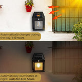 TrustBasket Solar Light Outdoor for wall, Wireless Garden Lights Outdoor Waterproof