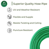 Heavy Duty Water PVC Braided Hose Pipe (Size : 1/2 inch) for Garden, Car Wash, Floor Clean, Pet Bath - Easy to Connect