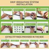 TrustBasket Drip Irrigation Garden Watering Kit for 10 Plants