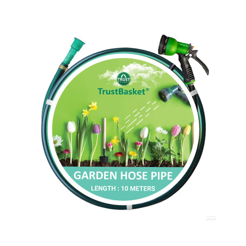 Heavy Duty Water Hose Pipe (Size : 1/2 inch) with 5 Mode Sprayer Nozzle for Garden, Car Wash, Floor Clean, Pet Bath - Easy to Connect