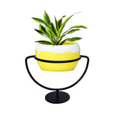 Trophy Planter Stand with look like Ceramic Metal Bowl