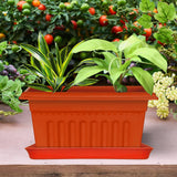 TrustBasket UV Treated 17 inch Rectangular Bottom Tray(Plate/Saucer) Suitable for 18 inch Rectangular Plastic Pot