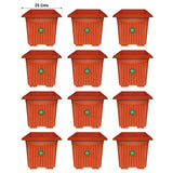 UV Treated  Square Plastic Planter (10 inches)