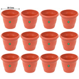 UV Treated Plastic Round Pots - 12 Inches