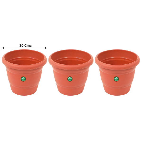 SMALL POTS AND PLANTERS ONLINE - UV Treated Plastic Round Pots - 12 Inches