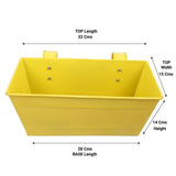 Rectangular Railing Planter - Yellow and Ivory(12 Inch) - Set of 2