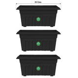 UV Treated Rectangular Plastic Planters (14 inches)