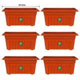 UV Treated Rectangular Plastic Planters (14 inches)