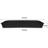 TrustBasket UV Treated 17 inch Rectangular Bottom Tray(Plate/Saucer) Suitable for 18 inch Rectangular Plastic Pot