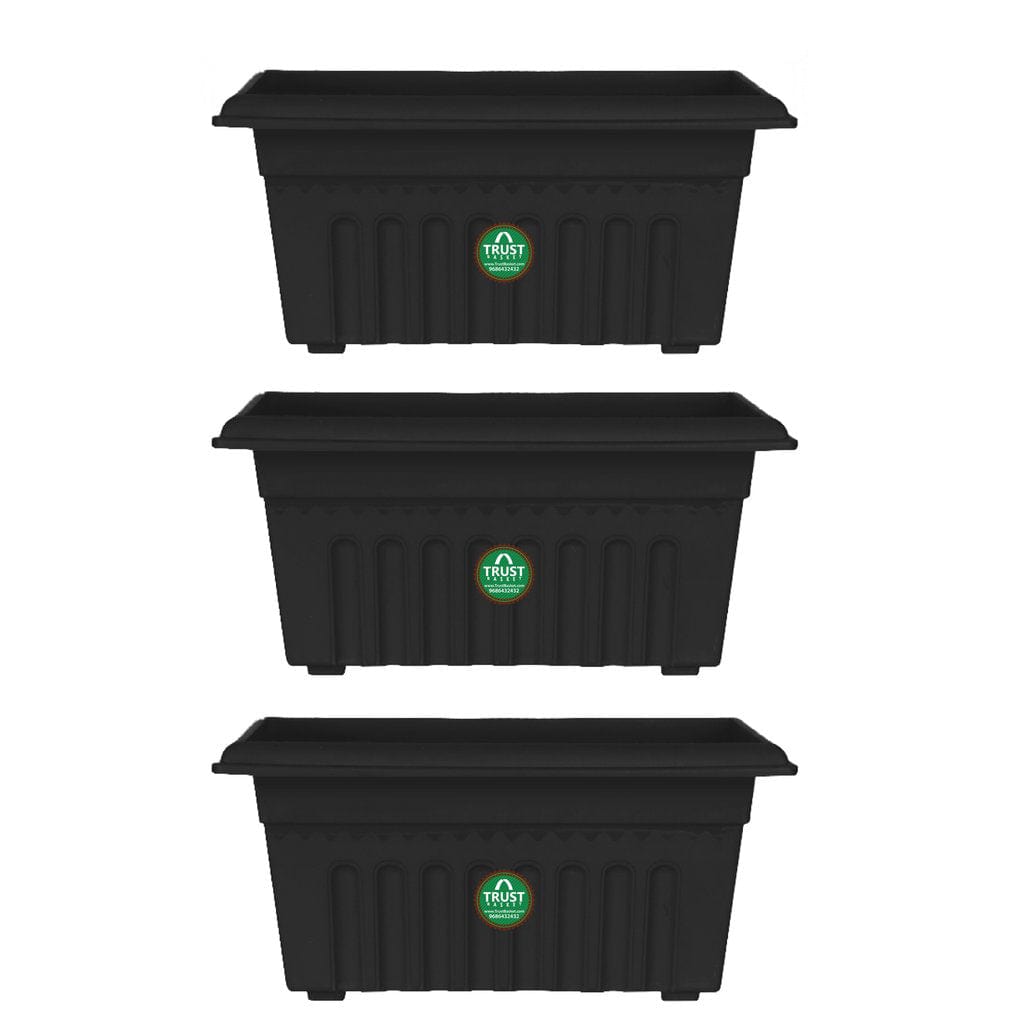 UV Treated Rectangular Plastic Planter (18 inches) – TrustBasket